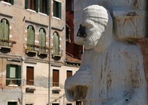 The statue of Rioba in Campo dei Mori, Venice