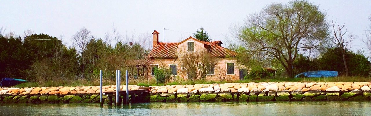 View of Mazzorbetto in the Venetian Lagoon
