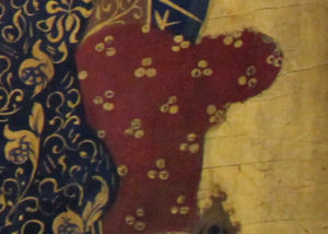 chintamani motif in The coronation of Mary by Paolo Veneziano