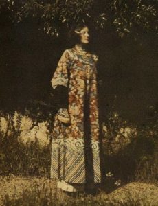 Emilie Flöge, muse of Gustav Klimt, wearing a Chinese robe