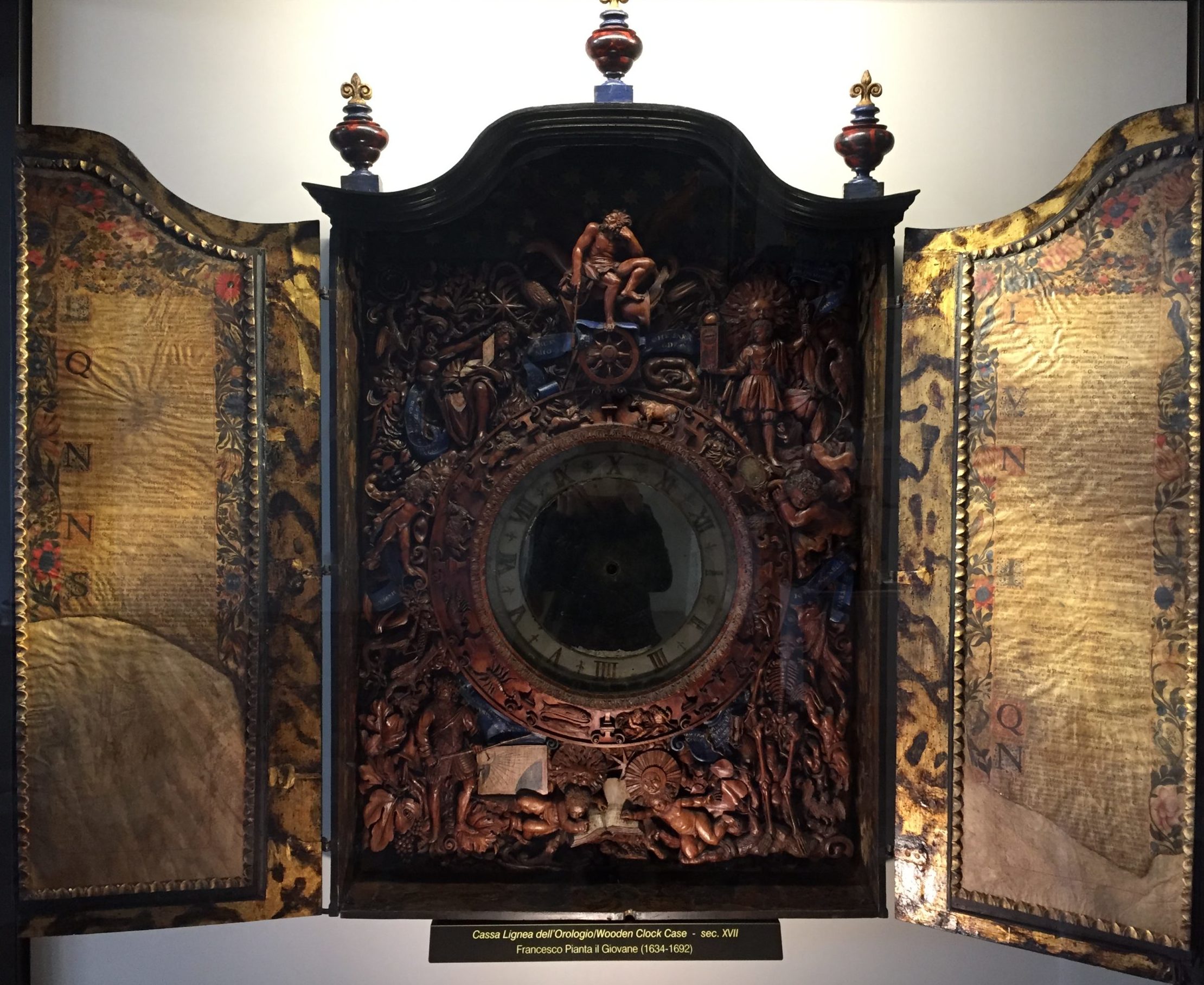 the clock by Francesco Pianta in the Frari Church