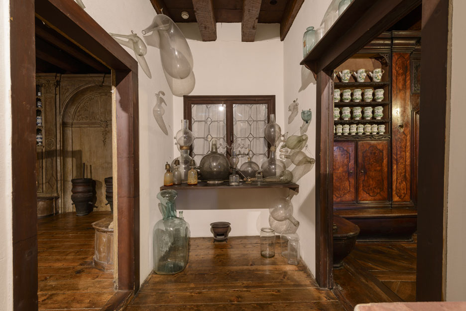 18th century pharmacy in the museum of Ca' Rezzonico in Venice