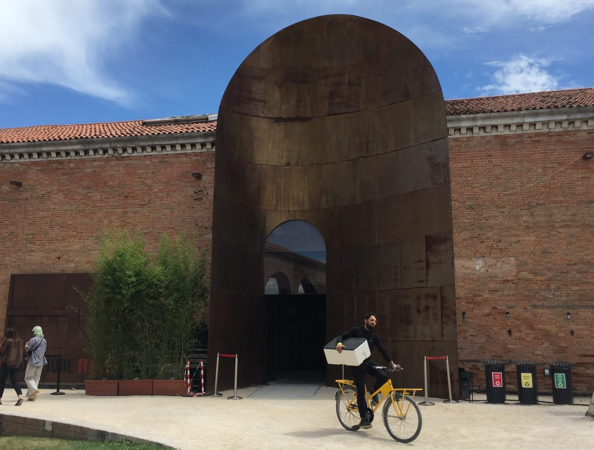 The entrance gate to the Italian pavilion at Venice Arsenale, designed by Cino Zucchi