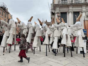 Street Carnival show during Venice Carnival 2023