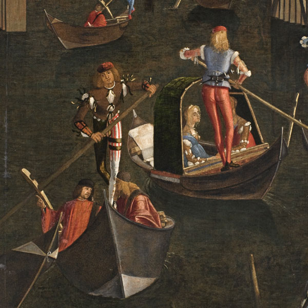 Detail from "The Miracle of the Cross at the Rialto Bridge", 1494, by Vittore Carpaccio, Venice Accademia Galleries